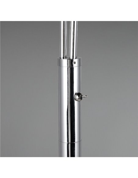 Lámpara de pie con 3 pantallas vidrio iridiscente PAXTON interruptor integrado ↕200cm bombilla excl. 3x E27 max. 10W IP20