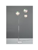Lámpara de pie con 3 pantallas vidrio iridiscente PAXTON interruptor integrado ↕200cm bombilla excl. 3x E27 max. 10W IP20
