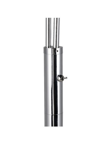 Lámpara de pie con 3 pantallas vidrio iridiscente PAXTON interruptor integrado ↕200cm bombilla excl. 3x E27 max. 10W IP20