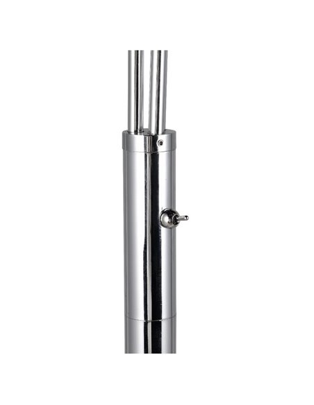 Lámpara de pie con 3 pantallas vidrio iridiscente PAXTON interruptor integrado ↕200cm bombilla excl. 3x E27 max. 10W IP20