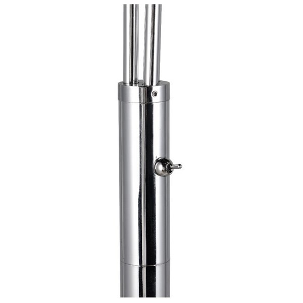 Lámpara de pie con 3 pantallas vidrio iridiscente PAXTON interruptor integrado ↕200cm bombilla excl. 3x E27 max. 10W IP20