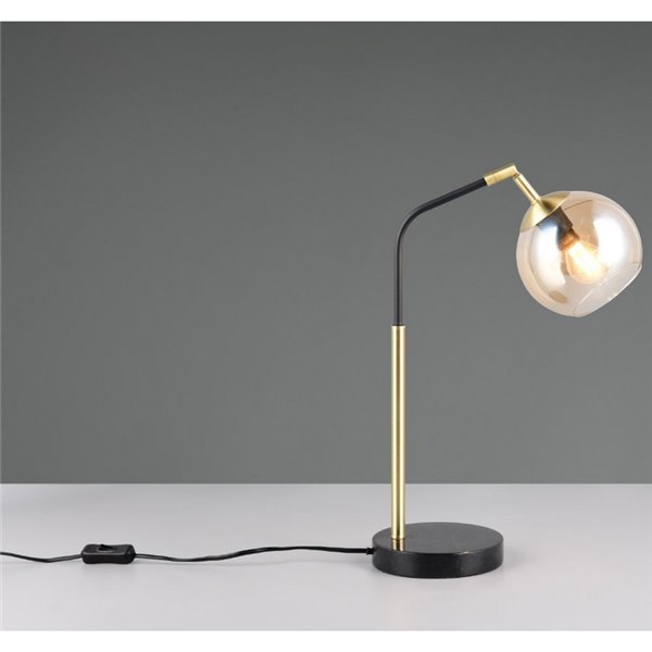 Lampe de table PAXTON avec abat-jour rond en verre, ampoule exclue. 1x E14 max. 10 W IP20