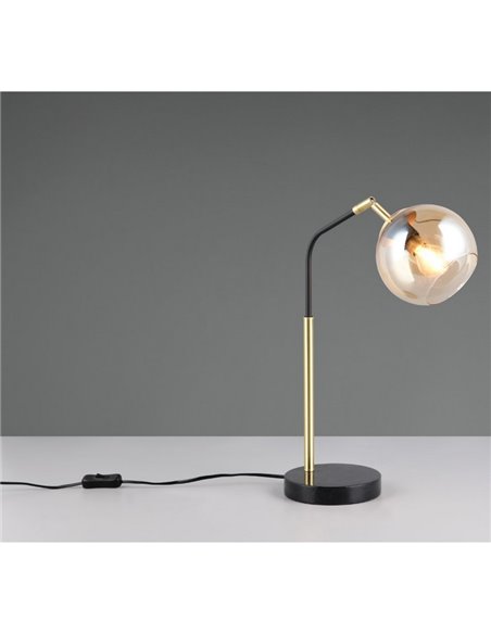 Lámpara de sobremesa pantalla redonda de vidrio PAXTON bombilla excl. 1x E14 max. 10W IP20
