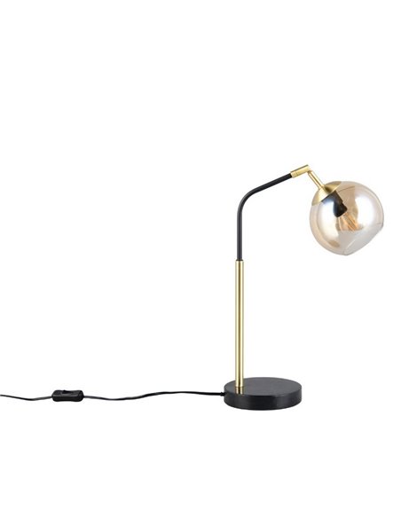 Lampe de table PAXTON avec abat-jour rond en verre, ampoule exclue. 1x E14 max. 10 W IP20