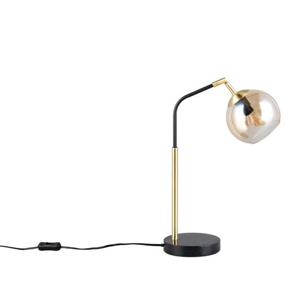 Lampe de table PAXTON avec abat-jour rond en verre, ampoule exclue. 1x E14 max. 10 W IP20