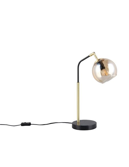 Lâmpada de mesa com cúpula de vidro redonda PAXTON, excl. 1x E14 máx. 10 W IP20