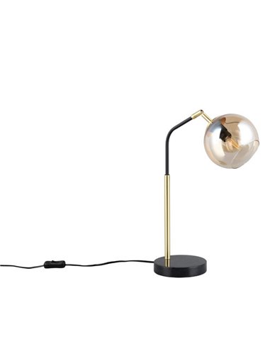 Lampe de table PAXTON avec abat-jour rond en verre, ampoule exclue. 1x E14 max. 10 W IP20