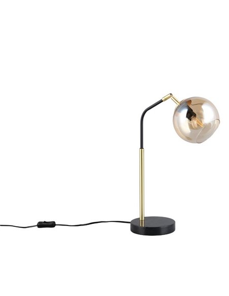 Lâmpada de mesa com cúpula de vidro redonda PAXTON, excl. 1x E14 máx. 10 W IP20