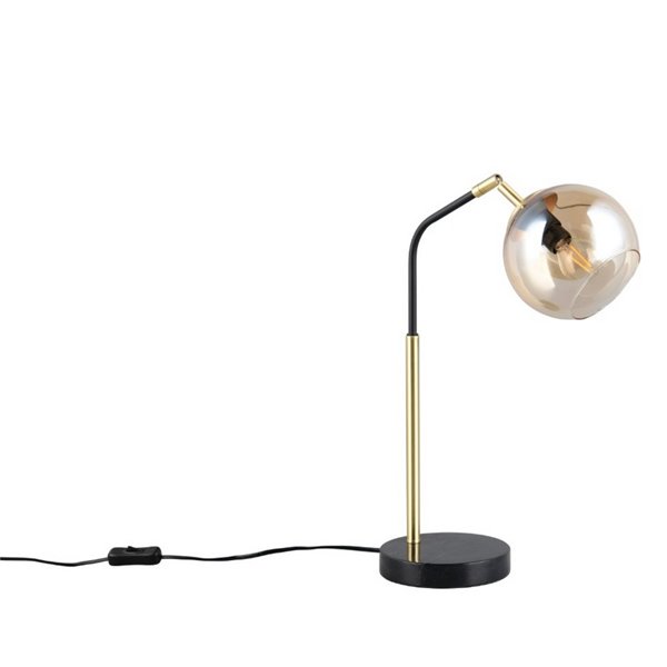 Lampe de table PAXTON avec abat-jour rond en verre, ampoule exclue. 1x E14 max. 10 W IP20