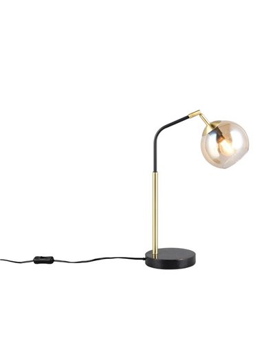 Lampe de table PAXTON avec abat-jour rond en verre, ampoule exclue. 1x E14 max. 10 W IP20