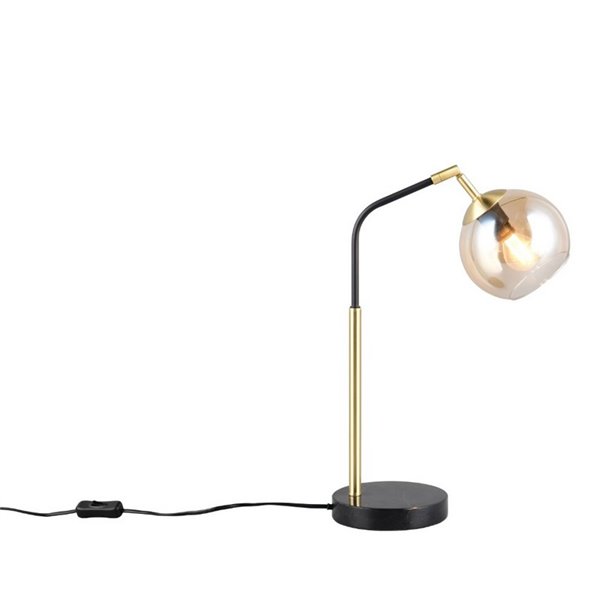 Lampe de table PAXTON avec abat-jour rond en verre, ampoule exclue. 1x E14 max. 10 W IP20