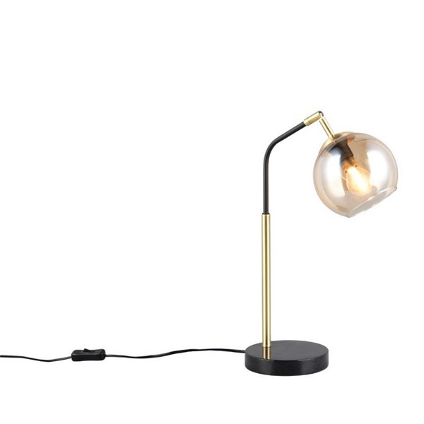 Lampe de table PAXTON avec abat-jour rond en verre, ampoule exclue. 1x E14 max. 10 W IP20