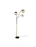 Lámpara de pie con 3 pantallas de vidrio PAXTON interruptor integrado ↕200cm bombilla excl. 3x E27 max. 10W IP20