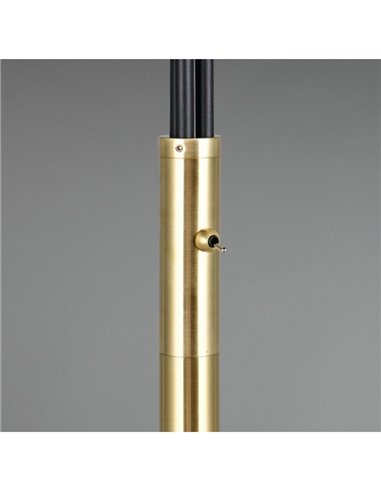 Lámpara de pie con 3 pantallas de vidrio PAXTON interruptor integrado ↕200cm bombilla excl. 3x E27 max. 10W IP20