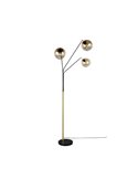 Lámpara de pie con 3 pantallas de vidrio PAXTON interruptor integrado ↕200cm bombilla excl. 3x E27 max. 10W IP20