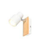 Foco de pared o de techo con interruptor integrado PIERRE bombilla excl. 1x GU10 max. 10W IP20 Blanco