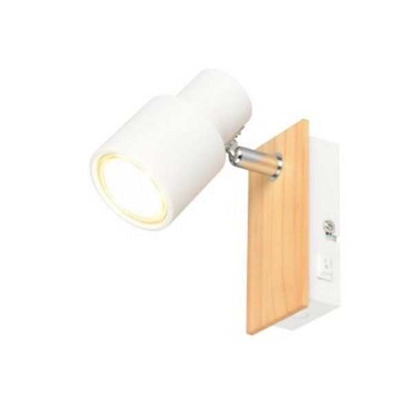 Foco de pared o de techo con interruptor integrado PIERRE bombilla excl. 1x GU10 max. 10W IP20 Blanco