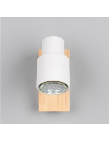 Spot mural ou plafonnier avec interrupteur intégré Ampoule PIERRE excl. 1x GU10 max. 10W IP20 Blanc