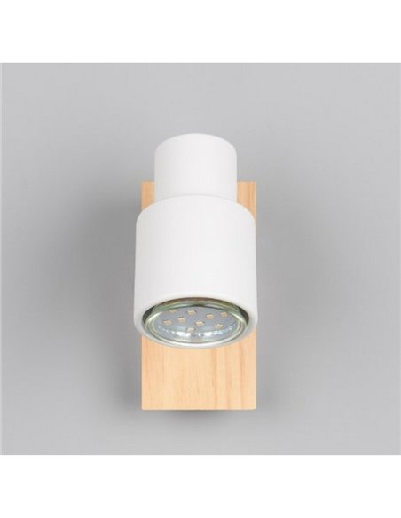 Foco de pared o de techo con interruptor integrado PIERRE bombilla excl. 1x GU10 max. 10W IP20 Blanco