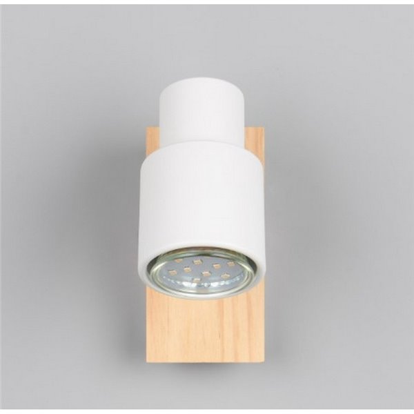 Foco de pared o de techo con interruptor integrado PIERRE bombilla excl. 1x GU10 max. 10W IP20 Blanco