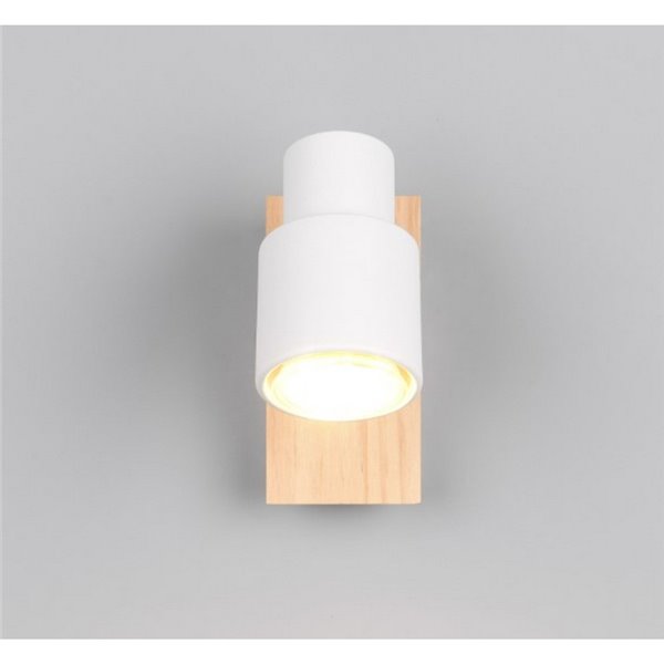 Foco de pared o de techo con interruptor integrado PIERRE bombilla excl. 1x GU10 max. 10W IP20 Blanco