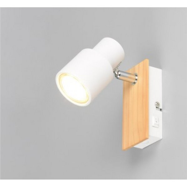 Foco de pared o de techo con interruptor integrado PIERRE bombilla excl. 1x GU10 max. 10W IP20 Blanco