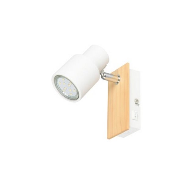 Foco de pared o de techo con interruptor integrado PIERRE bombilla excl. 1x GU10 max. 10W IP20 Blanco