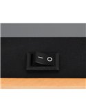 Foco de pared o de techo PIERRE con interruptor integrado bombilla excl. 1x GU10 max. 10W IP20 Negro y madera