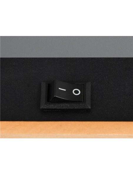 Foco de pared o de techo PIERRE con interruptor integrado bombilla excl. 1x GU10 max. 10W IP20 Negro y madera