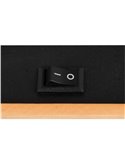 Foco de pared o de techo PIERRE con interruptor integrado bombilla excl. 1x GU10 max. 10W IP20 Negro y madera
