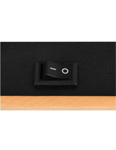 Foco de pared o de techo PIERRE con interruptor integrado bombilla excl. 1x GU10 max. 10W IP20 Negro y madera
