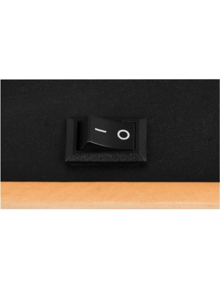 Foco de pared o de techo PIERRE con interruptor integrado bombilla excl. 1x GU10 max. 10W IP20 Negro y madera