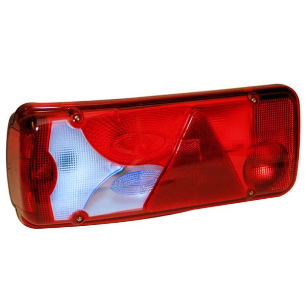 Piloto Trasero LC8T con triángulo 12/24V - Conector AMP 1.5 - 7 Pin - ADR - Luna Azul - Izquieda