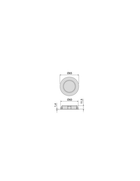 Foco LED para empotrar en mueble CRUX-IN, sin necesidad de convertidor, 6000K, gris metalizado
