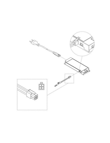 Driver conversor de tensão constante SMART LED (12v DC), 6W, miniled