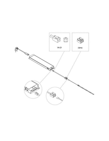 Câble transformateur LED intelligent, plastique