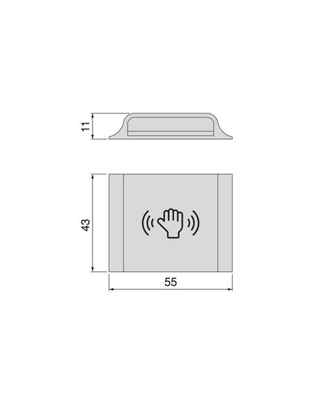 Interruptor automático de luminarias, Emisor RF con sensor LED Smart switch/dimmer (interruptor) 12V/24V DC, plástico, negro