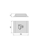 Detector de proximidad, Emisor RF con sensor LED Smart door (proximidad) 12V/24V DC, plástico, negro
