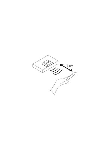 Detector de proximidad, Emisor RF con sensor LED Smart door (proximidad) 12V/24V DC, plástico, negro