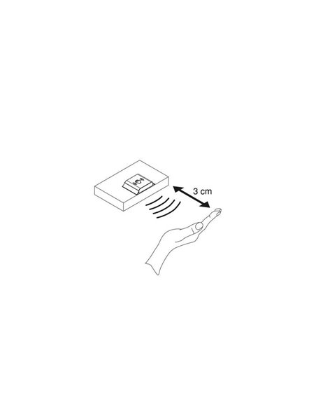 Detector de proximidad, Emisor RF con sensor LED Smart door (proximidad) 12V/24V DC, plástico, negro