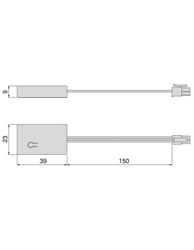 Receptor RF para emisores RF con sensor LED Smart 12V/24V DC 