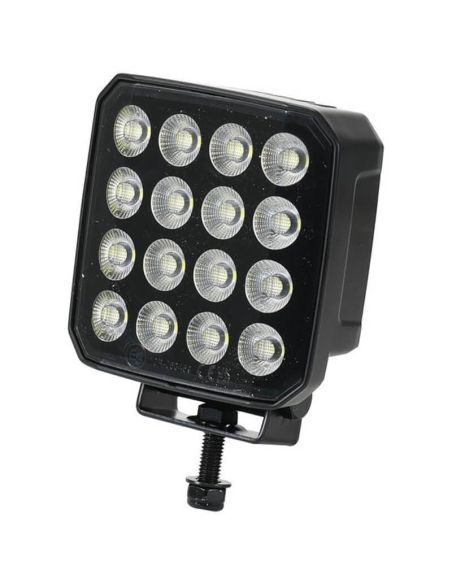 Luz de trabalho LED quadrada grande angular 9120 lm - 10/30V - Feixe de luz - IP65 - 16 LEDs