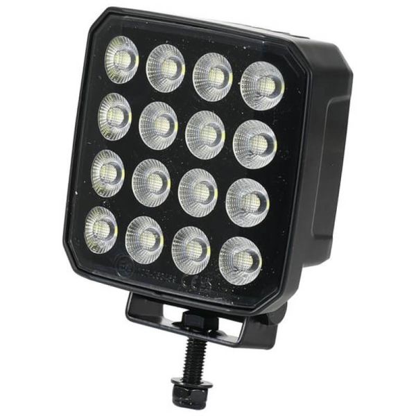 Projecteur de travail LED carré, grand angle, 9120 lm - 10/30 V - Faisceau large - IP68 - 16 LED