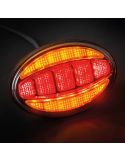 Piloto Trasero LED ovalado FT-355 - 12/24V - 3 Funciones - Homologación E9 2a R1 S1 encendido