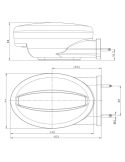 Medidas Piloto Trasero LED ovalado FT-355 - 12/24V - 3 Funciones - Homologación E9 2a R1 S1