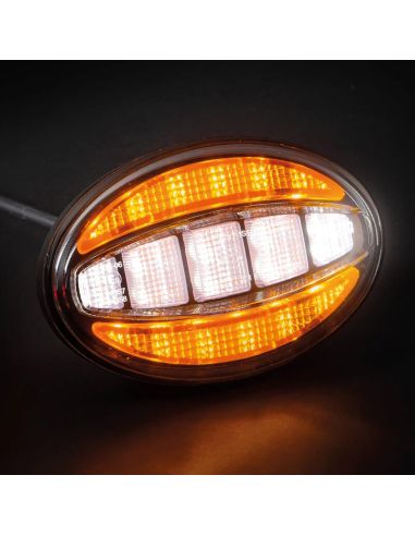 Luz Delantera LED FT-356 - 12/36V - 2 Funciones - Intermitente CAT.1 + CAT.5 - Homologada E9 y EMC encendido