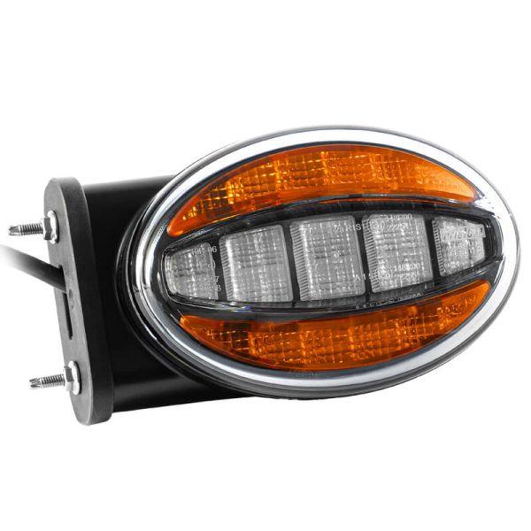 Luz Delantera LED FT-356 - 12/24V - 2 Funciones - Homologada E9 y EMC - A 1 Cat. 1 con soporte lateral