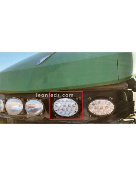 Luz de trabalho LED 65W - 5200 lm 10/30V - Flood largo - 13 LEDs - H4 - Oval 161x110x90mm