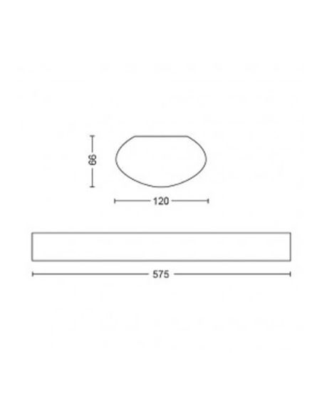 Projectline WP W12L58 Écran LED décoratif IP65 - 2200 lm / 2350 lm - 2700K / 4000K - 60 cm
