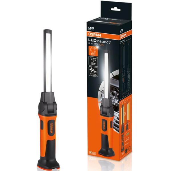 Linterna LED de trabajo muy potente con pulsador de regulación LEDinspect SLIM MAX1000 LEDIL410